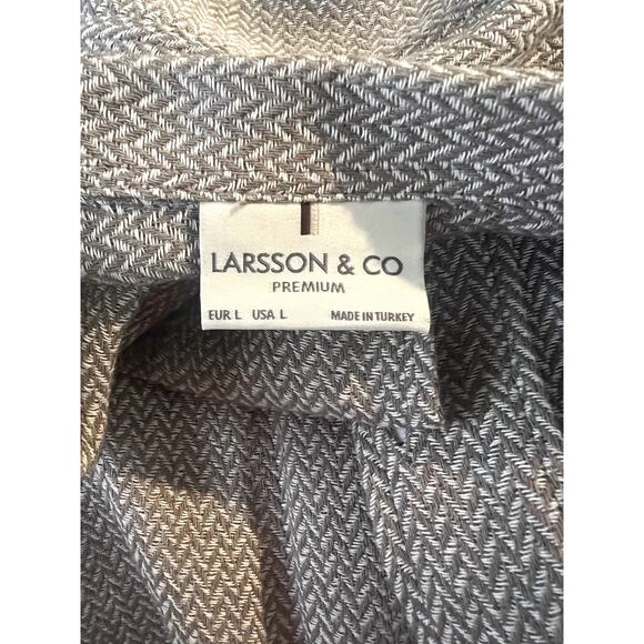 LARSSON & CO Chevron Short Sleeve Men's Shirt Large - Picture 5 of 5
